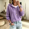 Moda europea y americana para mujer 2026, tienda independiente de Amazon, nueva sudadera con capucha de punto y cordón, suéter, prenda exterior holgada