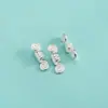 Cuentas espaciadoras de plata de ley S925, accesorios hechos a mano, cuentas de remo, pulsera de cordón trenzado hecha a mano para DIY, pulsera de cristal, cuentas sueltas