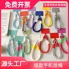 Lanyard Corto de Cuerda Trenzada de Color Sólido Simple para Teléfono Móvil Colgante de Cámara Ccd Colgante para Bolso de Hombro Pulsera para Hombres y Mujeres Hebilla Doble