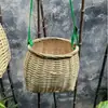 Cesta de colheita cesta de colheita de chá tecida em bambu cesta de bambu transversal cesta de colheita de cogumelos cesta de peixe mochila cesta de colheita de frutas cesta de bambu tecida em casa