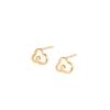Pendientes Yue Er Xin S925 de plata esterlina con forma de nube, pendientes femeninos de plata lisa, hechos a mano, con temperamento, pendientes pequeños y sencillos para estudiantes, joyería