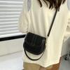 Bolso de hombro texturizado para mujer, bolso bandolera de diseño de nicho, bolso de sillín combinable, novedad de 2022