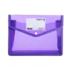 FC folder de archivo 3D colorido bolsa de almacenamiento A4 gran capacidad pp impermeable cierre de broche bolsa de archivo translúcida horizontal sarga