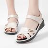 Sandalias para Mujer Tallas Grandes 2022 Verano Nuevas de Goma y Plástico con Velcro Planas para Personas de Mediana Edad y Mayores Suela Suave Sandalias para Suegra Zapatos de Madre