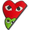 Hebilla de zapatos de la serie Red Love, dibujos animados, bonitos agujeros, accesorios para zapatos DIY, venta transfronteriza, PVCP