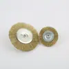 Atacado de fábrica escova de arame chato haste de 6mm moagem de ferrugem roda de arame aço inoxidável banhado a cobre geração de cabelo