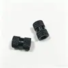 Venta directa en stock M4*12*8 tuerca de aleación de zinc-níquel negro brillante, tuerca empotrada moleteada pasante
