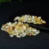 Adornos de Piedra Triturada de Cristal Amarillo Natural, Manualidades de Cristal con Forma Geométrica Simple Moderna