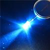 Fuente de luz de iluminación de inspección visual azul pelo blanco cabeza redonda de 3 mm Luz LED f3 cuentas de lámpara de luz azul brillante Elemento de cristal baja degradación de la luz