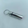 Garrafa de remédio portátil para exterior chaveiro de liga de alumínio garrafa para pendurar Mini à prova d'água pequena lata de remédio kit de primeiros socorros frasco selado para pílulas