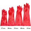 Guantes Rojos de Protección Laboral de PVC Resistentes al Aceite Impermeables a Prueba de Aceite Resistentes a Ácidos y Álcalis Exportación Fábrica Química Rojo Extendido Venta al Mayoreo Exportación