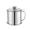 Suministro directo de fábrica acero inoxidable 304 olla para filtro de aceite colador de residuos de manteca pantalla de filtro separación para cocina doméstica taza filtro de aceite tanque de almacenamiento de aceite
