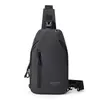 Bolsa de Peito Masculina de Couro de Alta Qualidade Grande Capacidade Resistente ao Desgaste Bolsa de Ombro Único Cruzada Esportiva Casual Bolsa Masculina Tendência