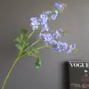 Flores Artificiales con 3 Cabezas, Delfinio Dinámico y Flores de Ave del Paraíso Coloridas, Decoración para el Hogar Nórdico, Arreglos Florales de Boda, Accesorios para Fotos, Flores Falsas
