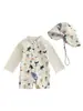 70-80-90-100-110-120 Sombrero Manga Larga Traje de Baño Infantil