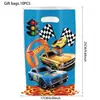 Bolsas de regalo para fiestas de huellas de perro de venta caliente transfronterizas, bolsas de regalo de recuerdo de dibujos animados de fútbol, bolsas de plástico para dulces, suministros de decoración de cumpleaños