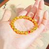 Loja de ouro Jin Yan com pulseira de gato olho de gato olho de gato vermelho de areia dourada pulseira de olho de gato inteligente brilhante pulseira de contas de transferência versátil
