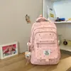 Mochila Amarilla Cremosa con Lunares, Estilo Juvenil, Estilo Ins Academy Coreano, Mochila de Alto Valor para Estudiantes de Secundaria