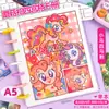 Álbum de Tarjetas Pink Pony Hebilla de Hongo Colorida 3 pulgadas Cuadrículas Cuadradas Álbum de Fotos Colección de Tarjetas de Ídolos Persecución de Estrellas Álbum de Almacenamiento