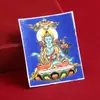 Thangka Personalizado Pintado à Mão com Areia Grossa Dourada Oito Protetores Originais Thangka Empilhado com Areia Grossa Vermelha Pingente de Coração