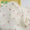 Tela de gasa arrugada de doble capa de 2 m, tela crepé para bata de casa, tipo A de tela para productos de bebé
