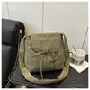 Bolso de Hombro Casual de Nylon con Lazo para Mujer 2025 Nuevo Estilo Literario Estilo Japonés Harajuku Correa Simple Bolso Cruzado para Viajes