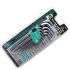 Taiwán al por mayor HW-229B/BL juego de 9 piezas de llaves Allen de cabeza de bola extendida traje de llaves Allen