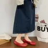 2026 Verão Outono Novos Sapatos Planos com Contas Confortáveis de Boca Rasa Sapatos Individuais Bico Dividido Falso Solado Macio Estilo Coreano Sapatos Mary Jane Femininos