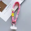 Dopamina Colorido Cordón Corto Correa para Teléfono Correa de Muñeca Tarjeta Colorida Perla Dibujos Animados Lindo de Mano Bloqueo de Color Correa de Moda