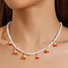 Joyería Europea y Americana, Collar de Cerezas de Perlas de Imitación de Lujo Ligero, Collar Multicapa Versátil de Gama Alta, Venta al por Mayor para Comercio Exterior