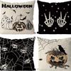 Fronha de Halloween da Amazon Feita Sob Medida com Seu Próprio Design, Fronha de Linho para Casa, Conjunto Divertido de Fronhas para Almofada de Sofá