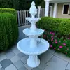 Fuente de agua corriente estilo europeo, patio jardín exterior, estanque de peces, elemento acuático, decoración de paisaje, adorno de boda, pozo de los deseos