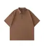260g diseño de solapa con media cremallera de tacto frío, corte holgado, personalizable con logo impreso o bordado, ropa de trabajo