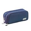 Estuche para Lápices de Gran Capacidad con Doble Apertura Estilo Coreano Simple Caja de Papelería para Estudiantes de Secundaria y Preparatoria Estuche de Lona Multifuncional de Tres Capas