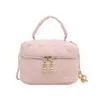 Bolsa de maquillaje de cadena con patrón de diamantes para mujer, nueva colección otoño 2026, bolsa versátil en forma de caja, bolso de hombro casual estilo coreano, bolso pequeño cuadrado cruzado