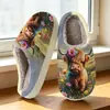 Pantuflas de Algodón de Comercio Exterior para Hombres y Mujeres, Lindas Pantuflas de Casa con Estampado de Animales de Dibujos Animados, Pod Cross-Border Jit de Una Pieza Dropshipping