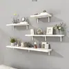 Estante Exhibidor de Pared Moderno Sencillo Ecológico de Tablero Artificial con Fuerte Capacidad de Carga, No Requiere Taladro
