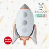 MECRLA Cohete Espacial Globo de Papel de Aluminio Helicóptero Camión de Bomberos Decoración para Fiesta de Cumpleaños Accesorios Venta al por Mayor