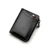 Portatarjetas de PU con Ranuras Múltiples para Tarjetas Transfronterizo Portatarjetas Nuevo Cartera Vertical para Identificación de Hombre Compacta Gran Capacidad Mini Cartera Pequeña