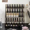 Estantería de almacenamiento tipo escalera multicapa, Tocador, Paleta de sombras de ojos, Estantería para almacenamiento de esmalte de uñas, Exhibidor transparente para cosméticos