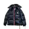 Chamarra de plumón Mengjia Maya con cinta de rayas de colores, de alta gama, para el frío del invierno, cálida, unisex, para pareja, cortavientos, marca de moda