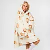 Sudadera con Capucha Talla Grande Amazon Manta Perezosa Manta Portátil Sudadera Tk con Capucha Bolsillo Grande Jersey de Franela para Uso en Casa