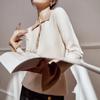 Suéter de Punto con Cuello Polo Zhengqite para Mujer, Otoño Temprano Único y Elegante, Ajustado a la Cintura, de Manga Larga, Camiseta Básica