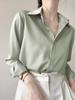 Camisa de manga larga de satén francés de primavera y otoño, elegante y de alta gama, combina con todo, profesional, para mujer.