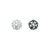 Sujetador de Cuentas Florales Vintage de Plata Pura, Accesorios de Joyería de Plata Pura, Cuentas de Cristal Hechas a Mano para DIY, Pulsera de Cuentas Florales