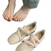 Nuevos Zapatos Mary Jane Rojos de Estilo Francés con Tira Cruzada, Zapatos Planos de Punta Cuadrada para Mujer, Zapatos de Ballet Hada de Noche de Boca Baja