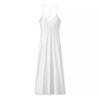 Venta al por mayor de Comercio Exterior Ropa de Mujer 2025 Verano Nuevo Estilo Vestido Midi de Satén de Seda con Cordón en la Espalda