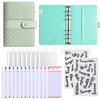 Carpeta A6 con empalme de patrón tejido transfronterizo, libro de mano, cuero PU, presupuesto de efectivo, hojas sueltas, libro de mano, personalización