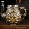 Jarra de cerveza de resina con textura de bambú, recipiente interior de acero inoxidable, diseño a prueba de fugas, estilo retro ins, artículos para el hogar