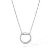 Collar de Acero de Titanio con Zircones Incrustados con Diamantes Anillo Francés INS Joyería para Mujer Moda Personalidad Temperamento Nicho Diseño Versátil